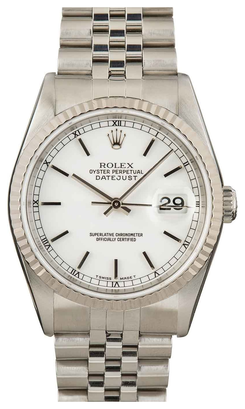 Rolex datejust 16234 white dial