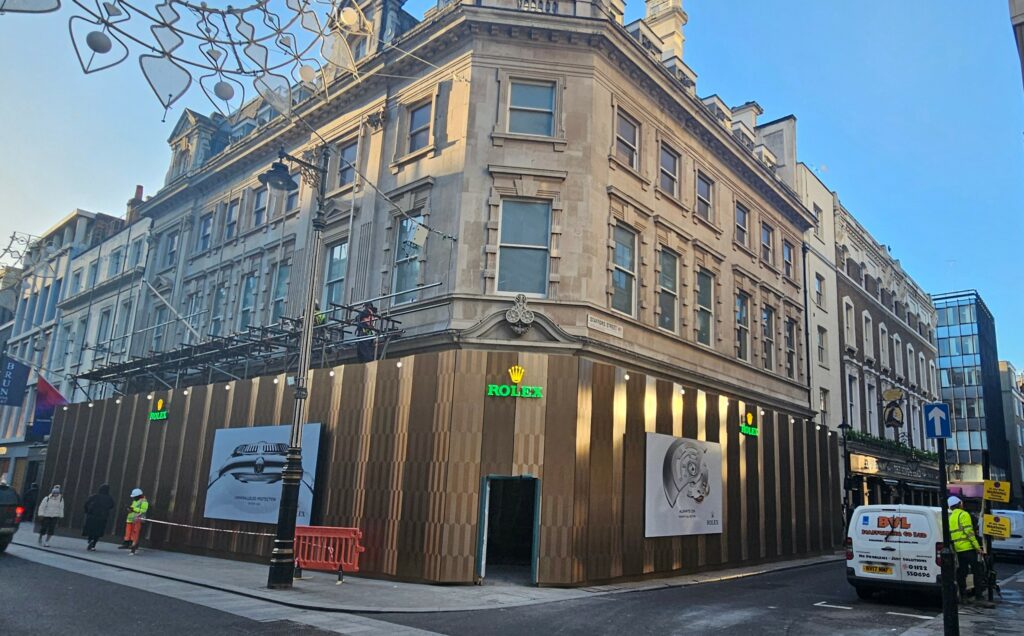 Rolex bond street under construction 2