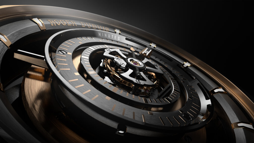 Roger dubuis orbis in machina rddbex1119 closeup central tourbillon