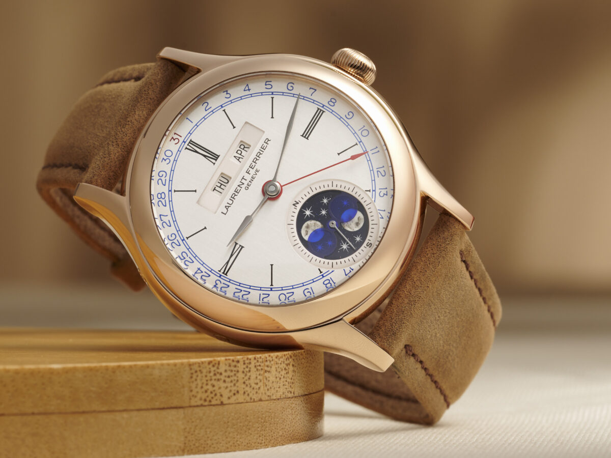 Laurent ferrier returns to the classics with an annual calendar moon phase watch