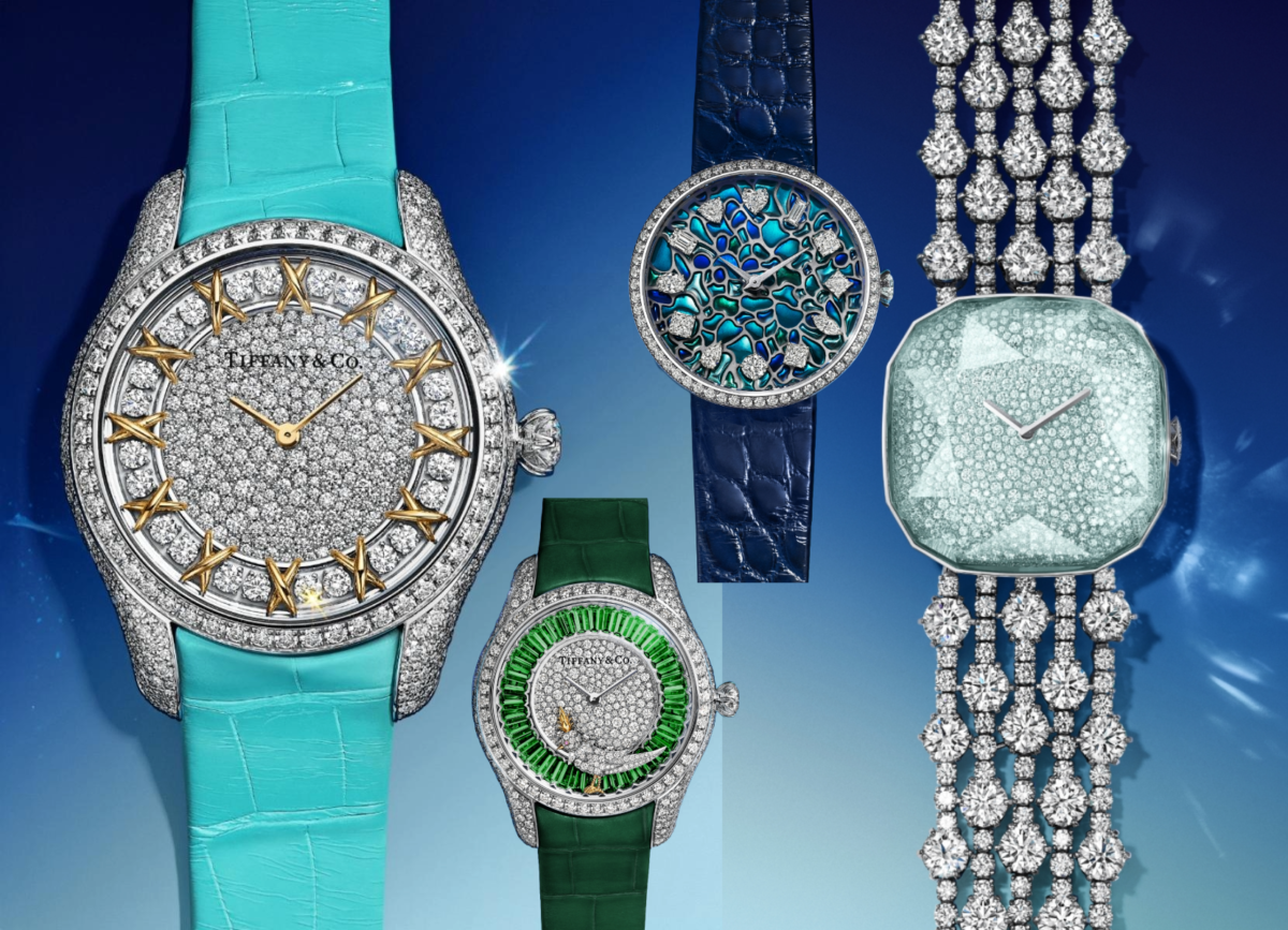 Tiffany & Co. Silver Blue Watch with Diamond Accents Tiffany & Co. unveils the Eternity Baguette watches main image 2