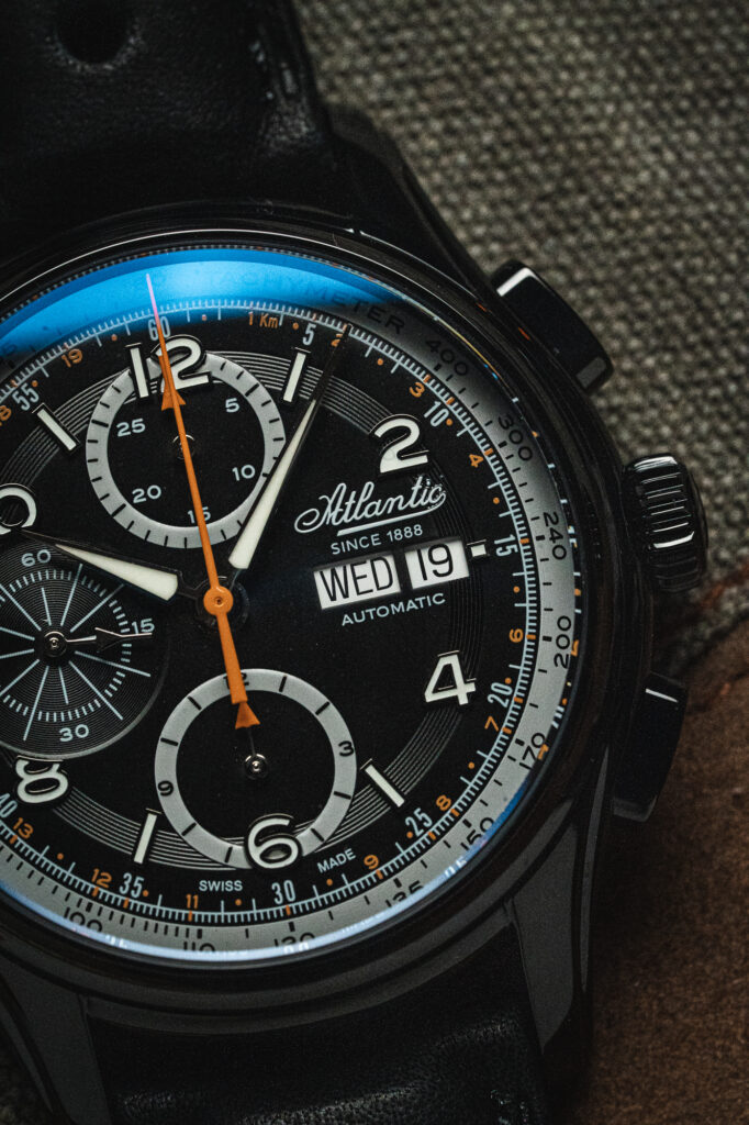 Aiguille De Seconde Chronographe (Pointeur) Valjoux 7750 - Couleur Argent/Orange, Neuf Sans Emballage