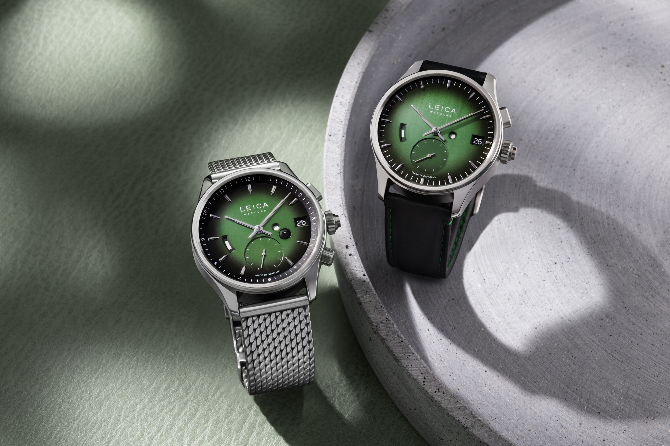 Nature Inspires Two New Urban Green Leica Watches