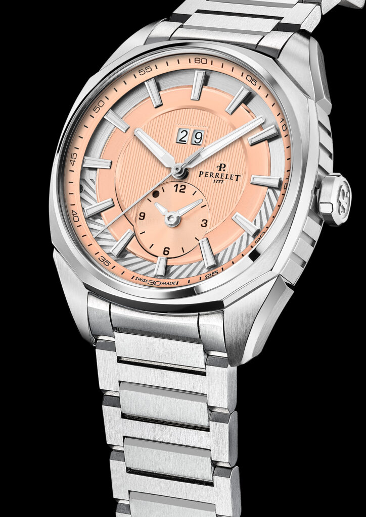 Perrelet LAB Peripheral Dual Time Big Date Salmon watch