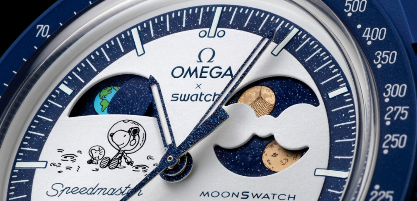 MOONSWATCH MISSION TO THE MOONPHASE スヌーピ Snoopy MoonSwatch Mission to the Moonphase New Moon