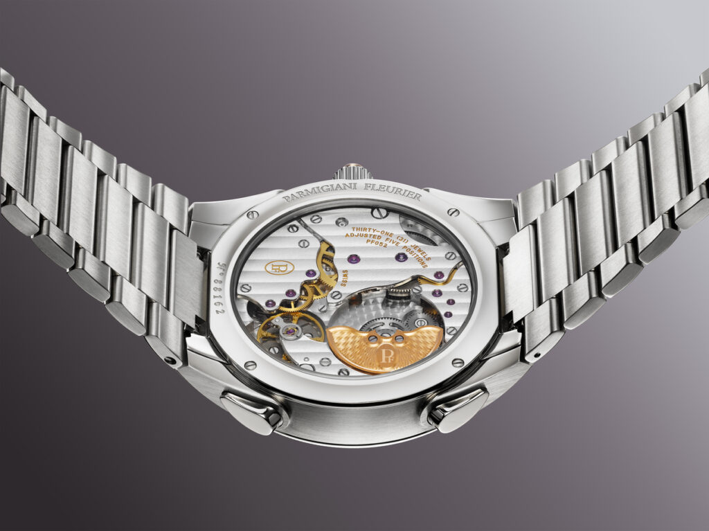 Parmigiani Fleurier IMAGE TECHNIQUE PF MINUTE RATTRAPANTE ARCTIC ROSE DETAIL DOS 1