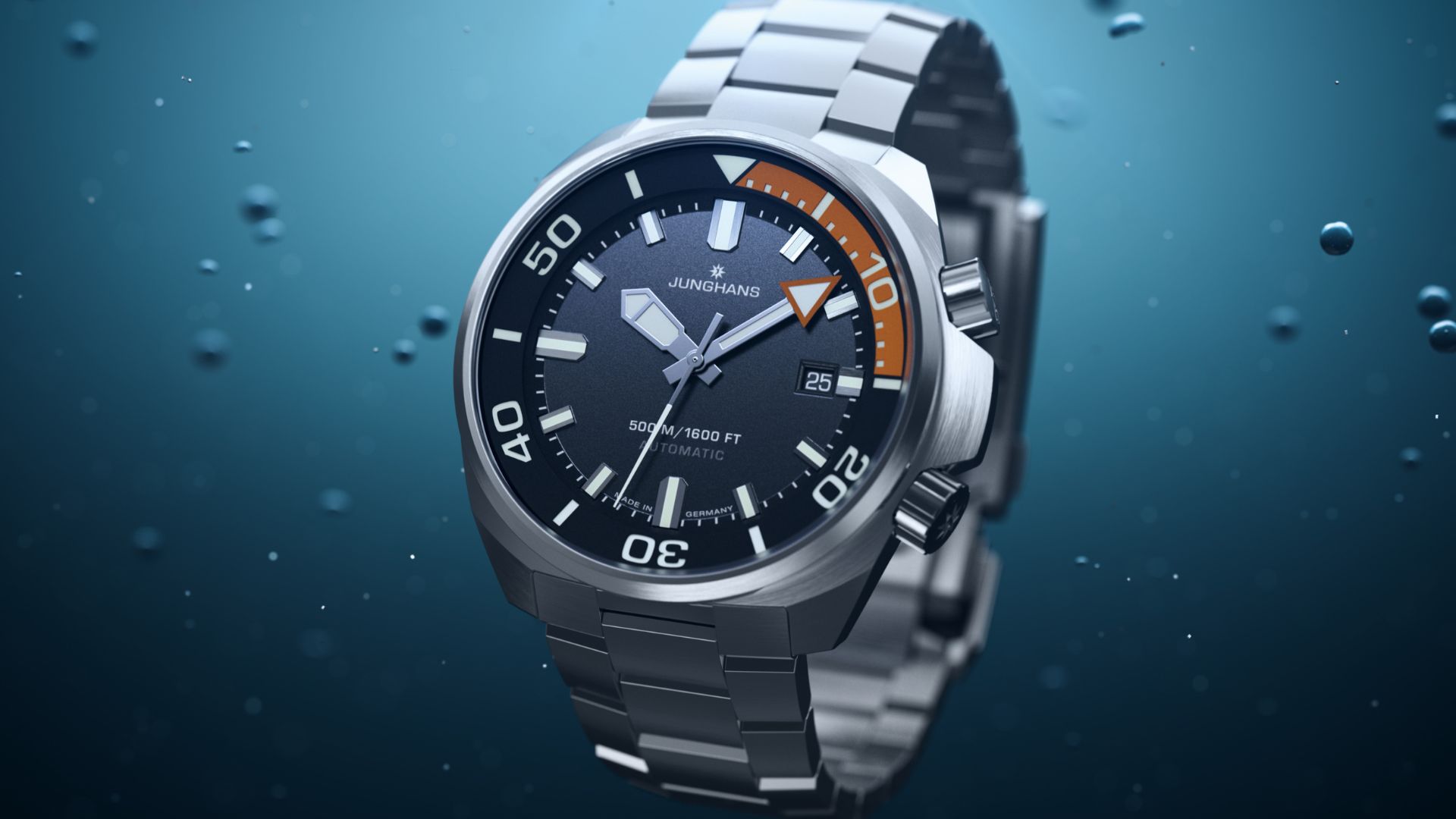 時計 JUNGHANS 200m Diver Watch ETA Movement Junghans Launches First Modern Professional Dive Watch