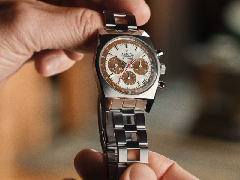 Zenith praises the patina with chocolate panda-dial Chronomaster Revival 28 zenith Chronomaster Revival A384 tropical watch