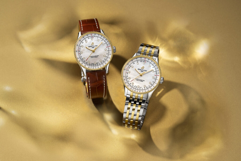 Breitling adds a golden touch to two 36mm icons 2 Breitling 02 Yellow Gold Navitimer 36 D173271A1A1A1 D173271A1A1D1 RGB